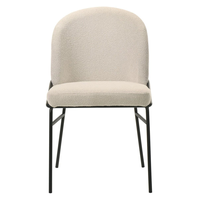 Lark - Side Chair (Set of 2) - White / Black - R&R Furniture Gallery (Fountain Valley, CA)