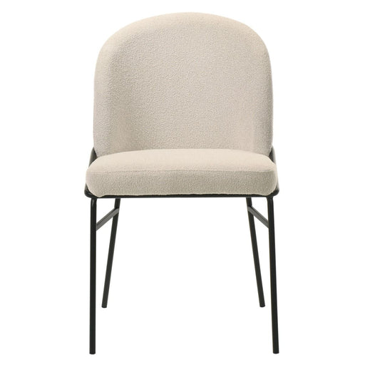 Lark - Side Chair (Set of 2) - White / Black - R&R Furniture Gallery (Fountain Valley, CA)