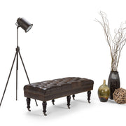 Henley - Tufted Ottoman Bench - Distressed Brown - R&R Furniture Gallery (Fountain Valley, CA)