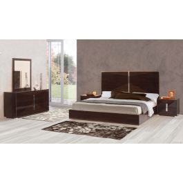 Eastern King Anastasia Italian Modern Ebony Bedroom Set