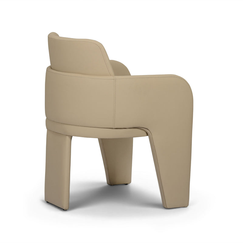 Leo - Performance Vegan Leather Dining Chair - Taupe - R&R Furniture Gallery (Fountain Valley, CA)