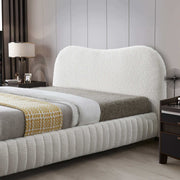 Norme - Queen Size Upholstered Low Profile Platform Bed - Cream - R&R Furniture Gallery (Fountain Valley, CA)