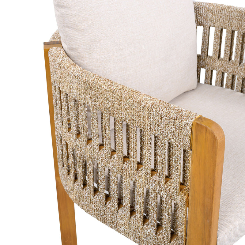 Outdoor Dining Chairs With Mix Rope Handles (Set of 2) - R&R Furniture Gallery (Fountain Valley, CA)