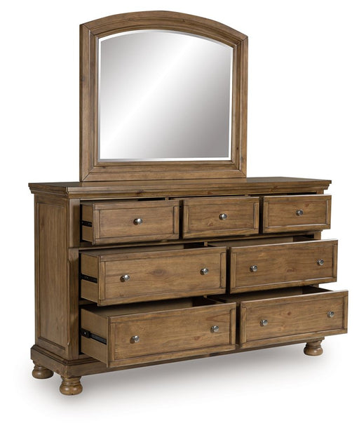 Feddinger - Dresser And Mirror - Medium Brown - R&R Furniture Gallery (Fountain Valley, CA)