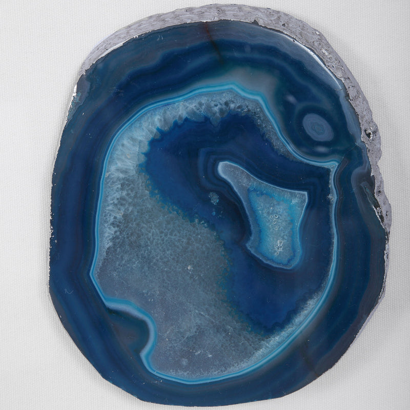 Blue stone shadow box wall decor by Uttermost featuring a textured, artistic design suitable for modern interior accents.