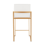 Lumi Source Fuji contemporary high-back counter stool with stylish design, dark finish, and cushioned seat, part of stool set collection.