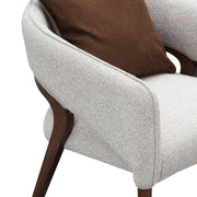 Houston - Accent Chair - Pebble / Walnut - R&R Furniture Gallery (Fountain Valley, CA)