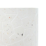 Outdoor Terrazzo Concrete Drum End Table, Living Room Accent Table - White Terrazzo - R&R Furniture Gallery (Fountain Valley, CA)