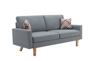 Bahamas - Minimalistic Sofa With 2 Throw Pillows - R&R Furniture Gallery (Fountain Valley, CA)