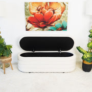 Cabana - Bench With Storage - Ivory - R&R Furniture Gallery (Fountain Valley, CA)