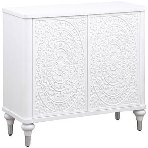 Angus - 2 Door Mandala Accent Cabinet - White