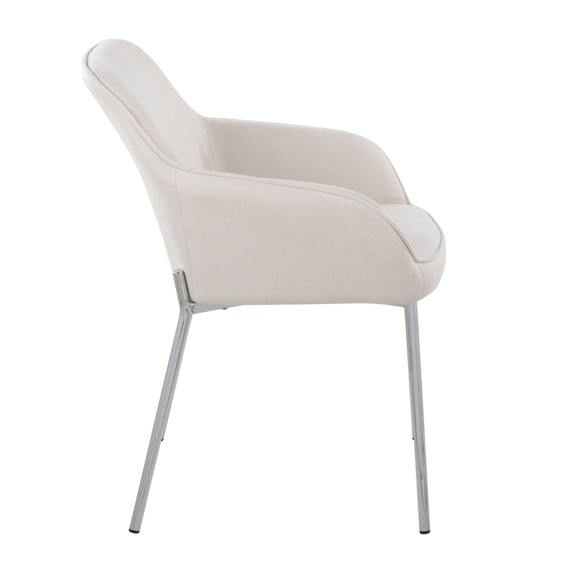 Lumi Source Daniella contemporary modern dining chair set of 2 with sleek design and neutral upholstery, ideal for stylish dining spaces.
