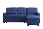 Upholstered Pull Out Sectional Sofa With Chaise - R&R Furniture Gallery (Fountain Valley, CA)