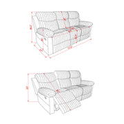 Brenda - Sofa With Manual Recline Function - R&R Furniture Gallery (Fountain Valley, CA)