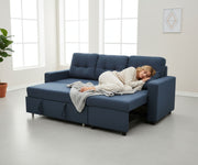Convertible L Shaped Sectional Sleeper Sofa Bed, Saving Pull Out Couch - R&R Furniture Gallery (Fountain Valley, CA)