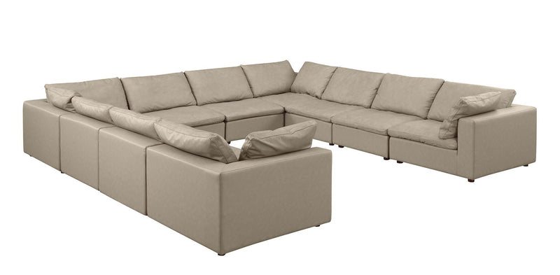 1100 - 11-Piece U-Shaped Sectional In Top-Grain Italian Leather