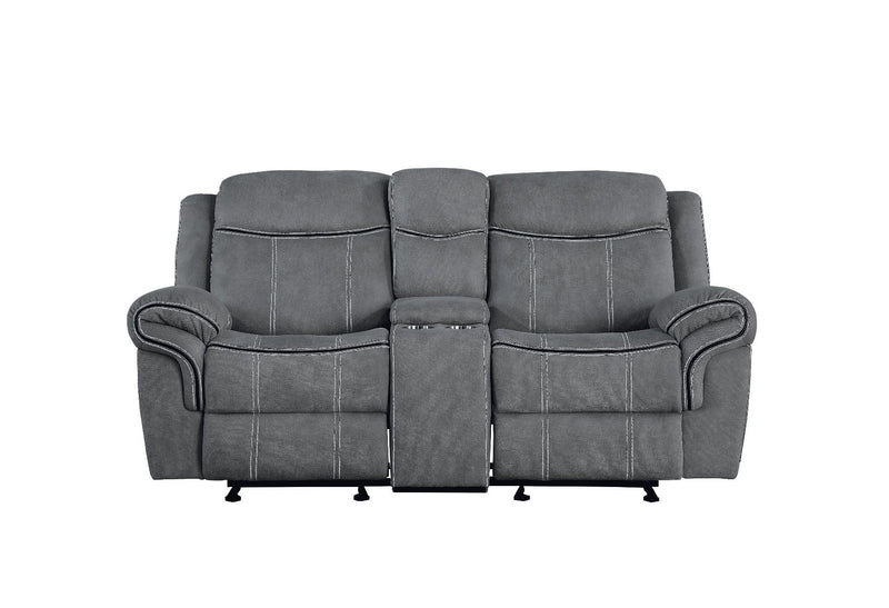 Zubaida - Loveseat w/USB Dock & Console (Glider & Motion) - R&R Furniture Gallery (Fountain Valley, CA)