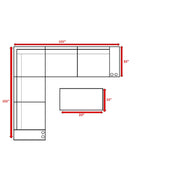 Modern Patio Rattan Sectional Set With Cushions - R&R Furniture Gallery (Fountain Valley, CA)