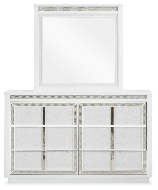 Chalanna - Dresser And Mirror - White - R&R Furniture Gallery (Fountain Valley, CA)