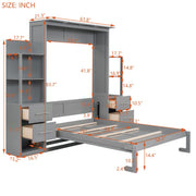 Murphy Wall Bed With LED Lights, Shelves And Drawers - R&R Furniture Gallery (Fountain Valley, CA)