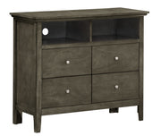 Glory Furniture Hammond media chest with storage, featuring a charming design and multiple compartments for media organization.