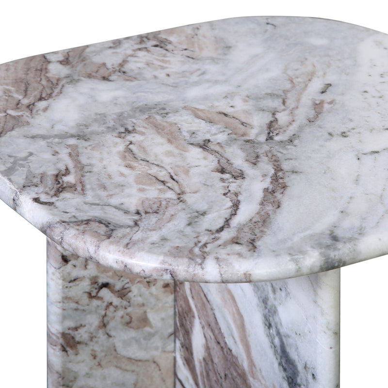 Christos - Side Table - Brown And White With Natural