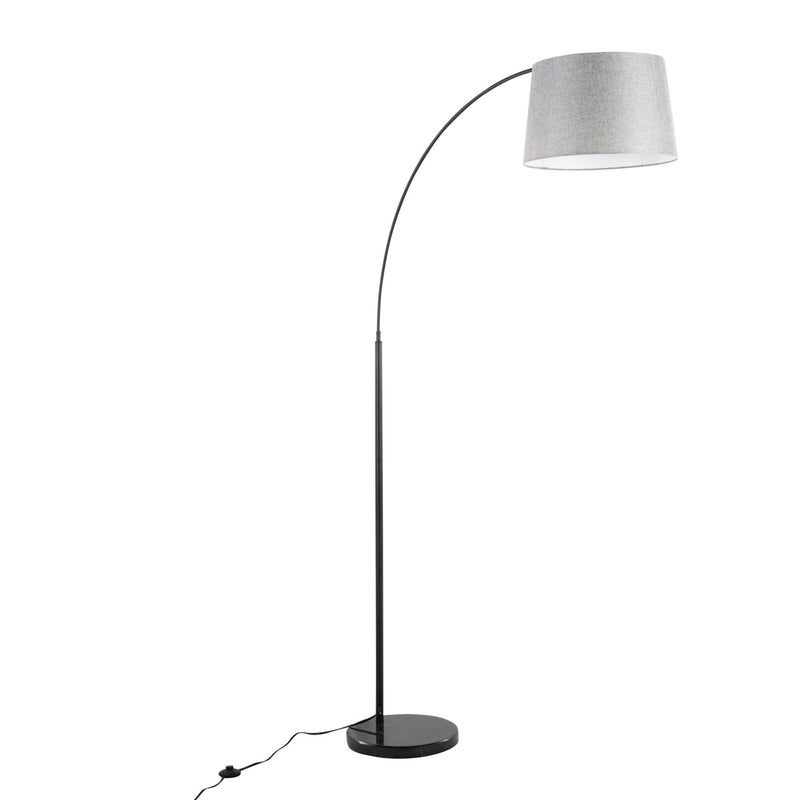 Contemporary March floor lamp by Lumi Source with a sleek metal base and adjustable arm, ideal for modern living spaces.