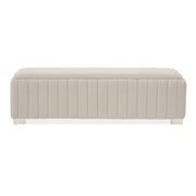 Signature Beds & Benches - Amaryllis Velvet Accent Bench - Taupe / Chrome - R&R Furniture Gallery (Fountain Valley, CA)