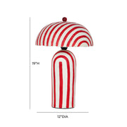 Maiori - Striped Papier Mache Table Lamp - R&R Furniture Gallery (Fountain Valley, CA)