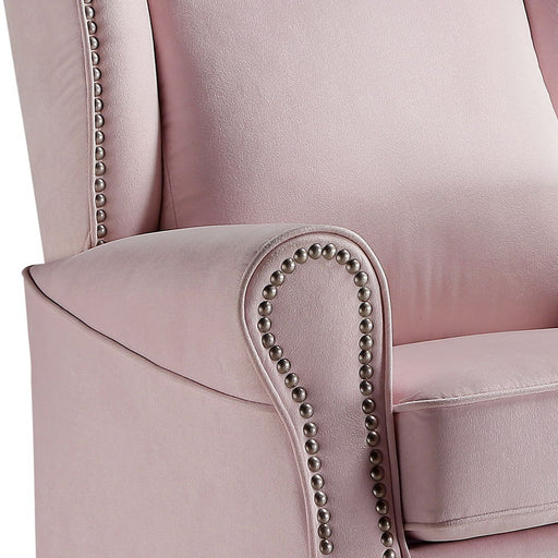 Tamaki - Swivel Chair With Glider - Pink Fabric - R&R Furniture Gallery (Fountain Valley, CA)