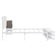 Platform Bed With 2 Tier Storage Shelves, Storage Cabinet - R&R Furniture Gallery (Fountain Valley, CA)