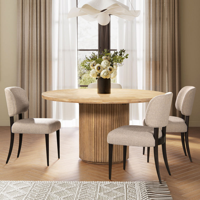 Harriet - Split Back Upholstered Dining Side Chair (Set of 2) - Merino Gray - R&R Furniture Gallery (Fountain Valley, CA)
