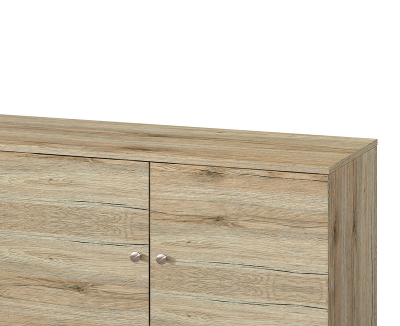 Amidon - TV Stand, With 2 Storage Shelves And 1 Cabinet - R&R Furniture Gallery (Fountain Valley, CA)