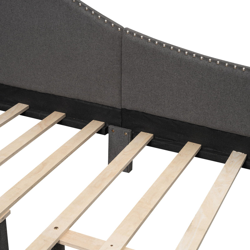 Upholstered Daybed With Headboard And Armrest, Support Legs - R&R Furniture Gallery (Fountain Valley, CA)