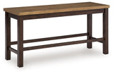 Rylandeen - Double Counter Height Bench - Light Brown / Dark Brown - R&R Furniture Gallery (Fountain Valley, CA)