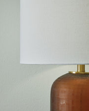 Farberman - Glass Table Lamp - Amber - R&R Furniture Gallery (Fountain Valley, CA)