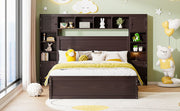 DreamHaus cabinet bed with integrated shelf, storage cabinet, and built-in sockets, showcasing a modern multifunctional bedroom furniture piece.