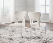 Chalanna - Dining Upholstered Side Chair (Set of 2) - White - R&R Furniture Gallery (Fountain Valley, CA)