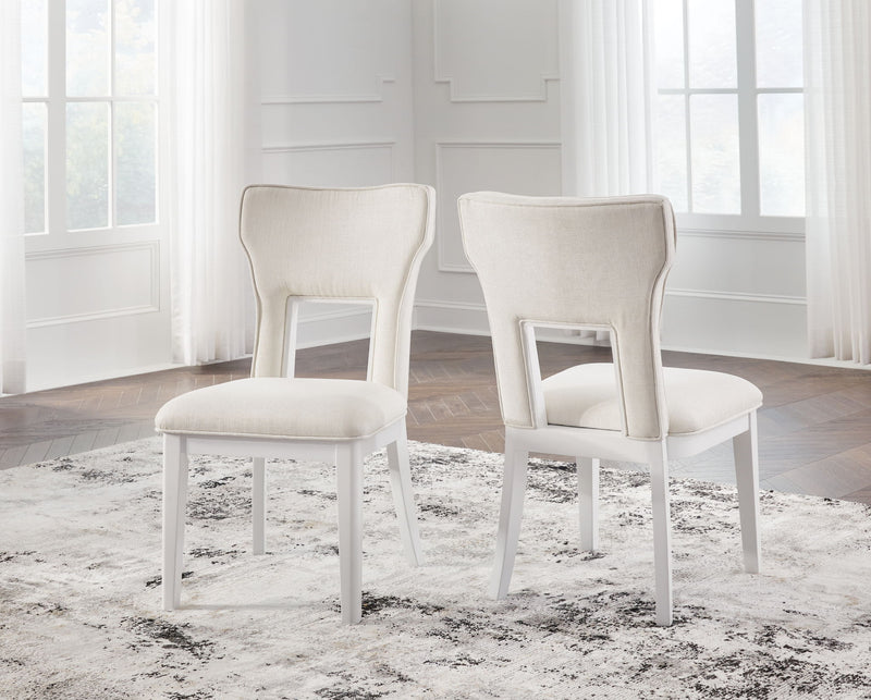 Chalanna - Dining Upholstered Side Chair (Set of 2) - White - R&R Furniture Gallery (Fountain Valley, CA)