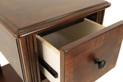 Breegin - Chair Side End Table - Removable Tray - Brown - R&R Furniture Gallery (Fountain Valley, CA)