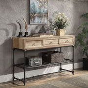 Brantley II - Sofa Table - Oak & Sandy Black - R&R Furniture Gallery (Fountain Valley, CA)