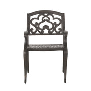 Cast Aluminum Dining Chair With Hand Crafted Details - Copper - R&R Furniture Gallery (Fountain Valley, CA)