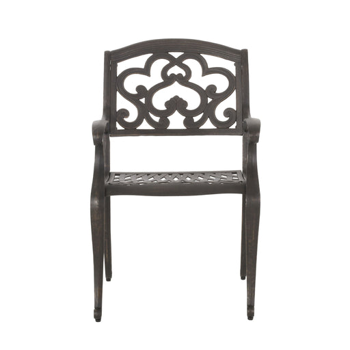 Cast Aluminum Dining Chair With Hand Crafted Details - Copper - R&R Furniture Gallery (Fountain Valley, CA)