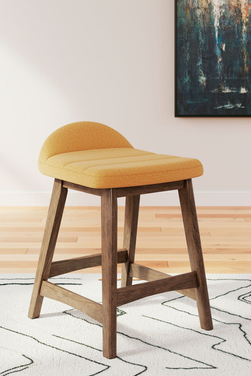 Lyncott - Upholstered Barstool (Set of 2) - R&R Furniture Gallery (Fountain Valley, CA)
