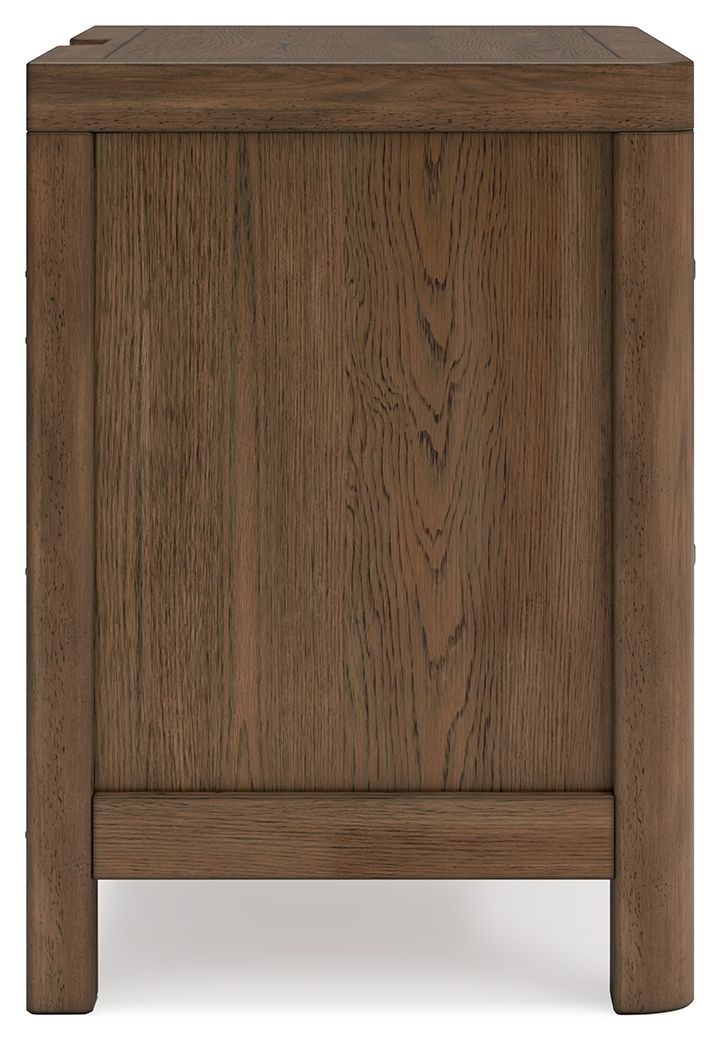 Cabalynn - Two Drawer Night Stand - Light Brown - R&R Furniture Gallery (Fountain Valley, CA)