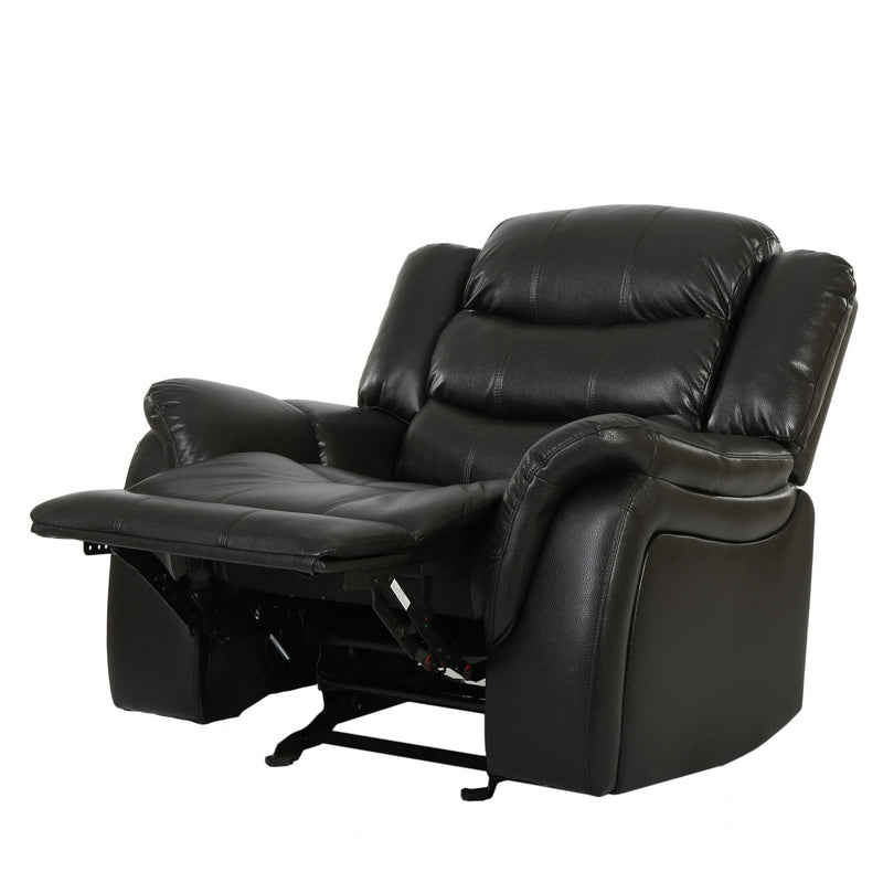 Classic Design Recliner, Upholstery Recliner, Glider Recliner - Black Berry - R&R Furniture Gallery (Fountain Valley, CA)