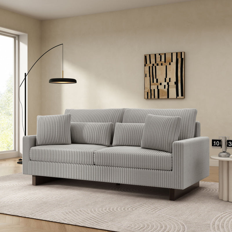Modern Loveseat Sofa With 4 Pillows - R&R Furniture Gallery (Fountain Valley, CA)