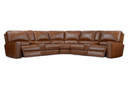 Rockford - 7 Piece Modular Power Reclining Sectional With Power Adjustable Headrests - Verona Saddle - R&R Furniture Gallery (Fountain Valley, CA)
