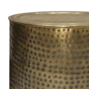Corbin - Hammered Metal Side Table - R&R Furniture Gallery (Fountain Valley, CA)