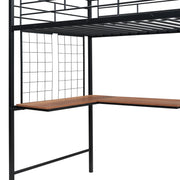 Loft Bed With Desk And Grid, Stylish Frame With Lateral Storage Ladder And Wardrobe - R&R Furniture Gallery (Fountain Valley, CA)